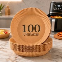 Kit 100 Forro Papel Airfryer Descartável