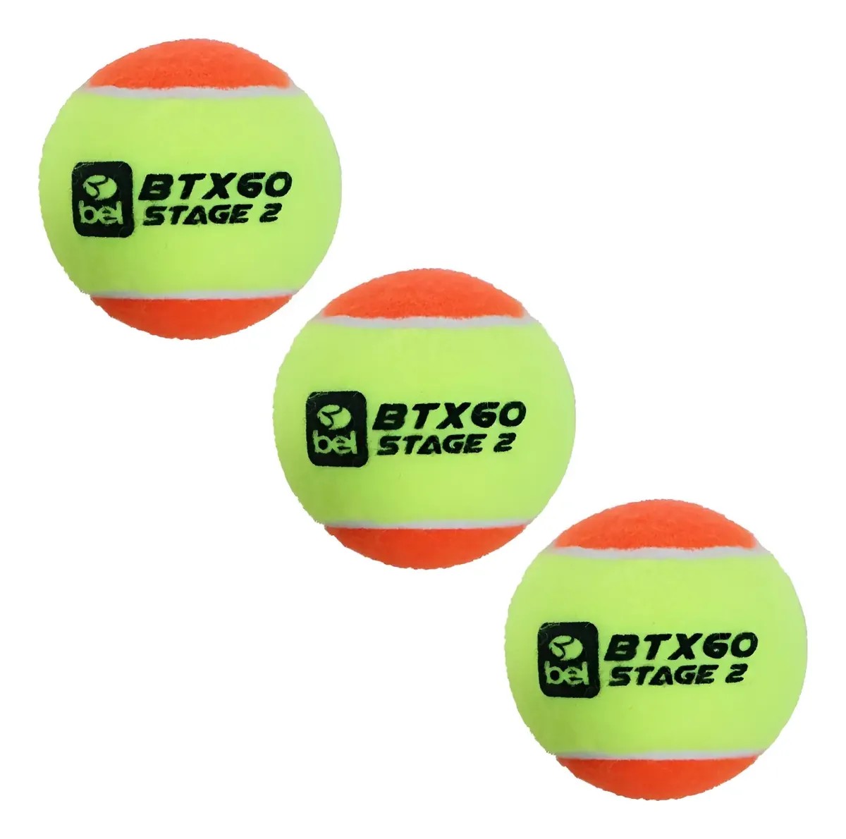 Kit 3 Bolinhas Btxgo Stage 2 Esportiva Beach Tennis Bola Bel Amarelo
