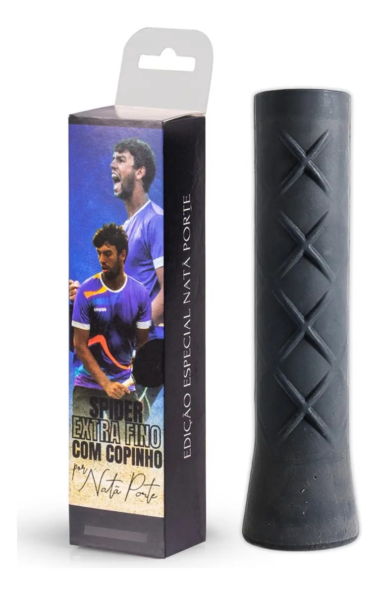 Undergrip Spider Extra Fino C Copinho Raquete Beach Tennis Preto