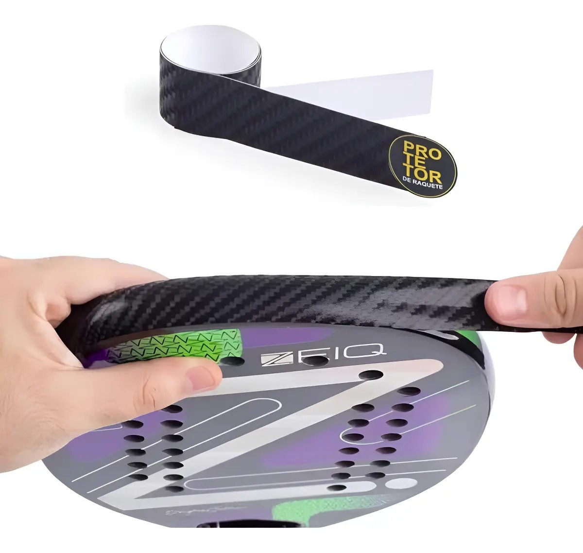 Fita Protetora Cabeça Raquete Beach Tennis Carbono Carbono