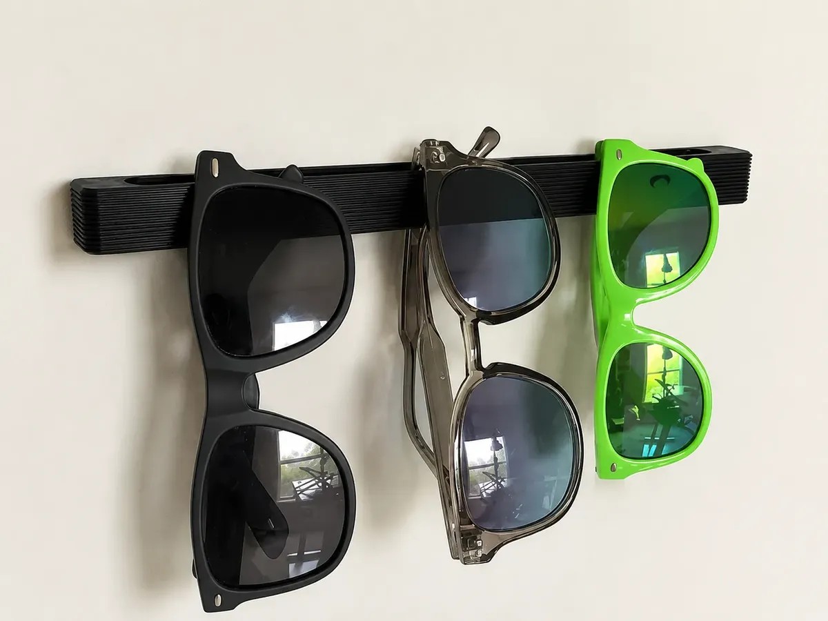 Suporte Óculos De Parede Organizador Para Óculo Preto S/furo Preto