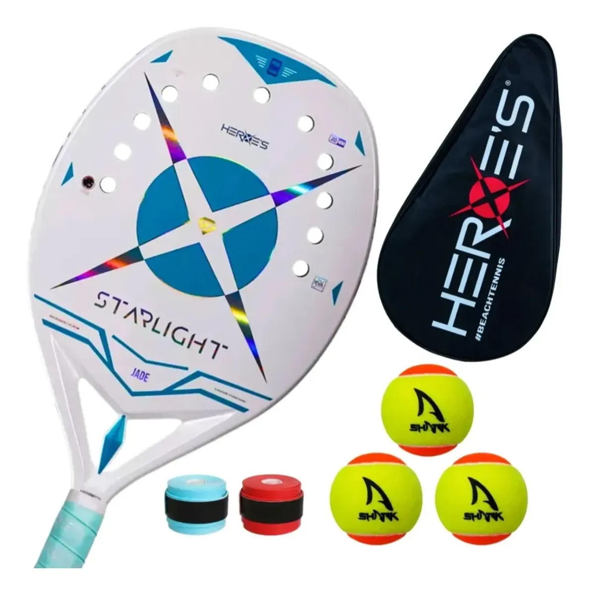 Raquete Beach Tennis Heroes Starlight 3kcarbon 2025+brindes Starlight 2025