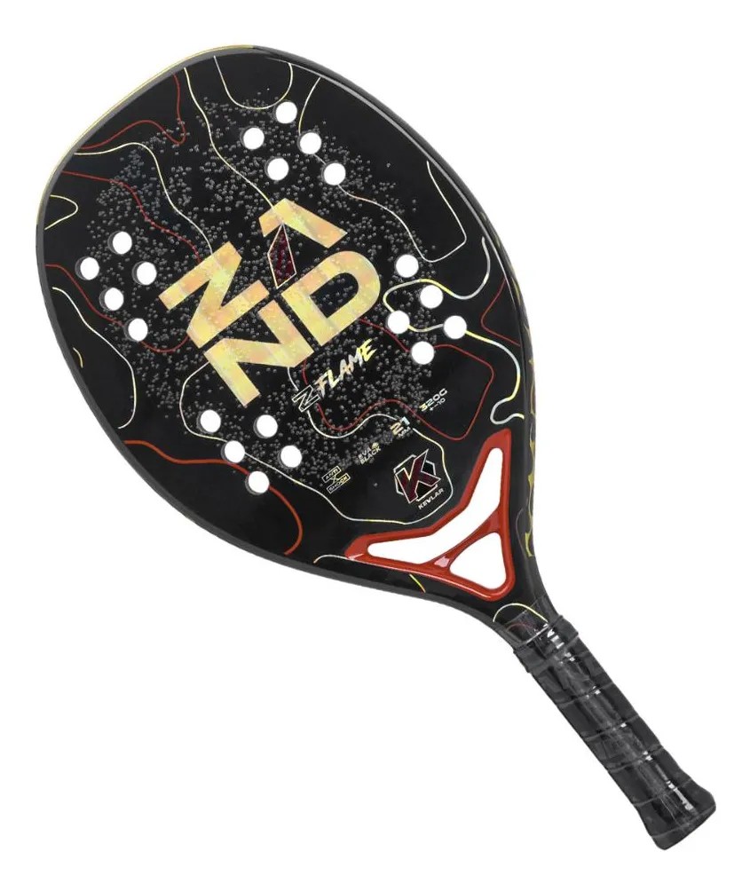 Raquete De Beach Tennis Zand Z Flame Kevlar 2026 Preto