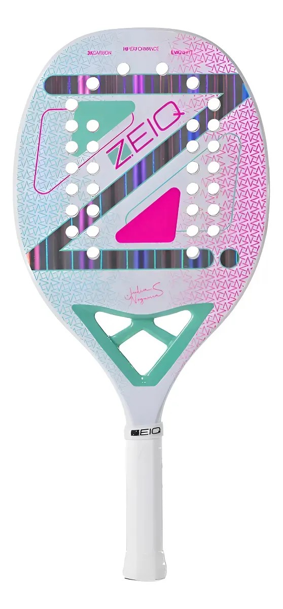 Raquete De Beach Tennis Zeiq Advanced White Julia Nogueira Cor Branco