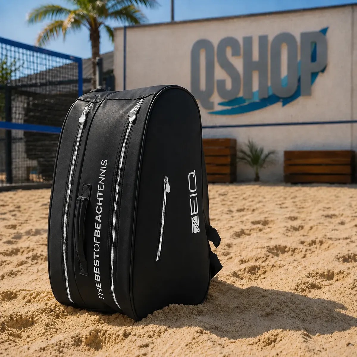 Raqueteira De Beach Tennis Zeiq Profissional Hummel Preto Preto