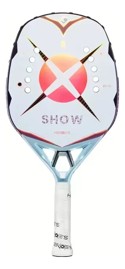 Raquete Beach Tennis Heroes Show 26 Carbono 3 K Branca