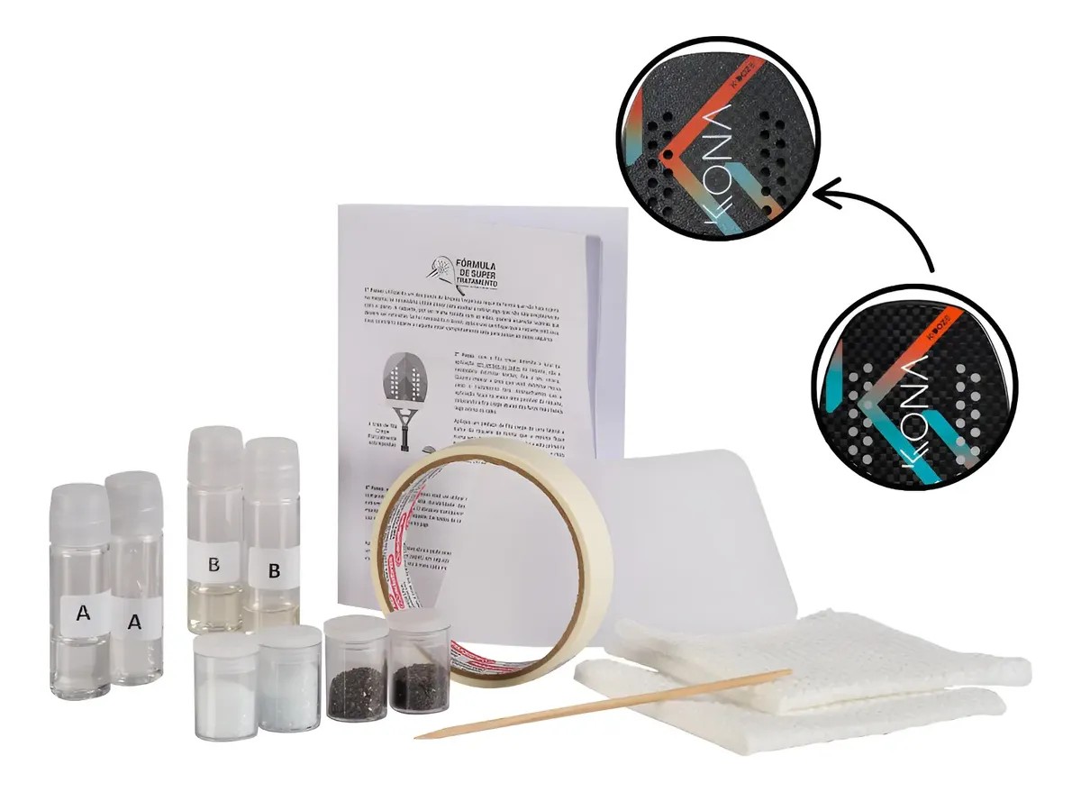 Kit Para Tratar 02 Raquete De Beach Tennis (faça Vc Mesmo) Branco