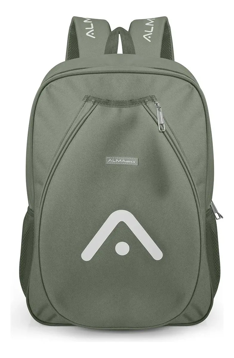 Mochila Raqueteira Verde Militar Beach Tennis Alma Genius