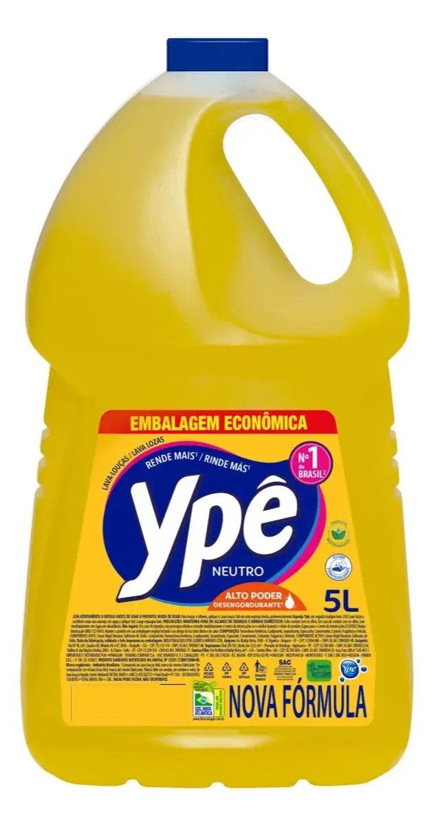 Detergente Ypê Neutro — Galão de 5 Litros