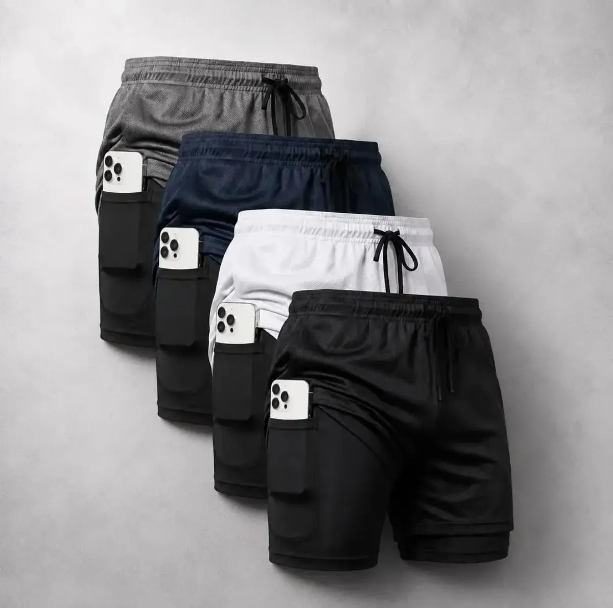 Kit 4 Shorts 2 em 1 Dryfit