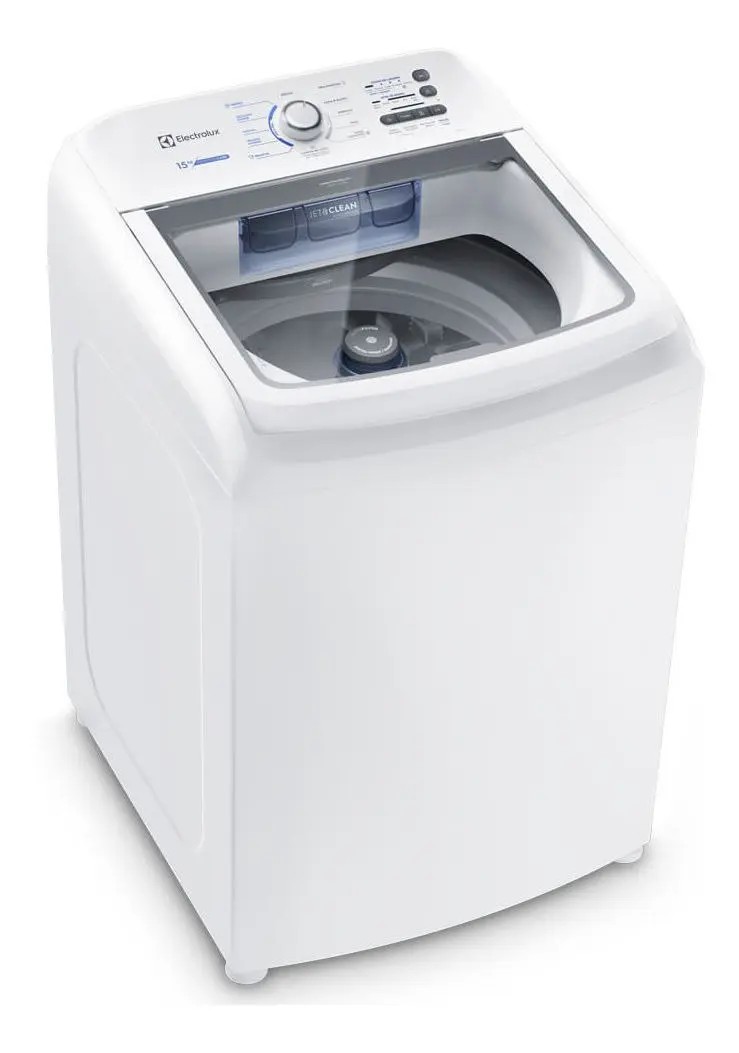 Máquina de Lavar Electrolux 15kg Branca Essential Care com Cesto Inox e JetClean LED15