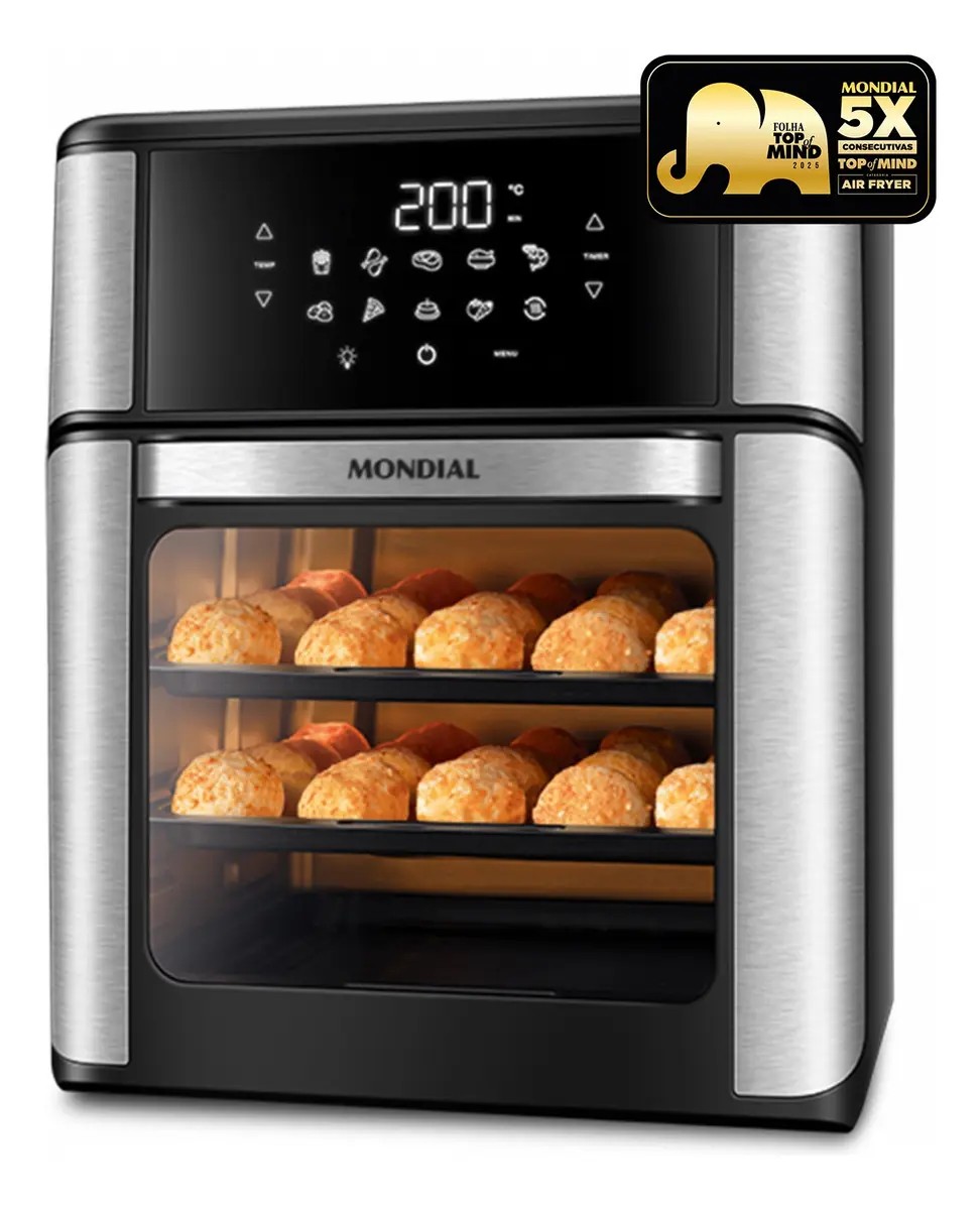 Fritadeira Air Fryer Forno Oven 12L Mondial 2000W AFON-12L-BI