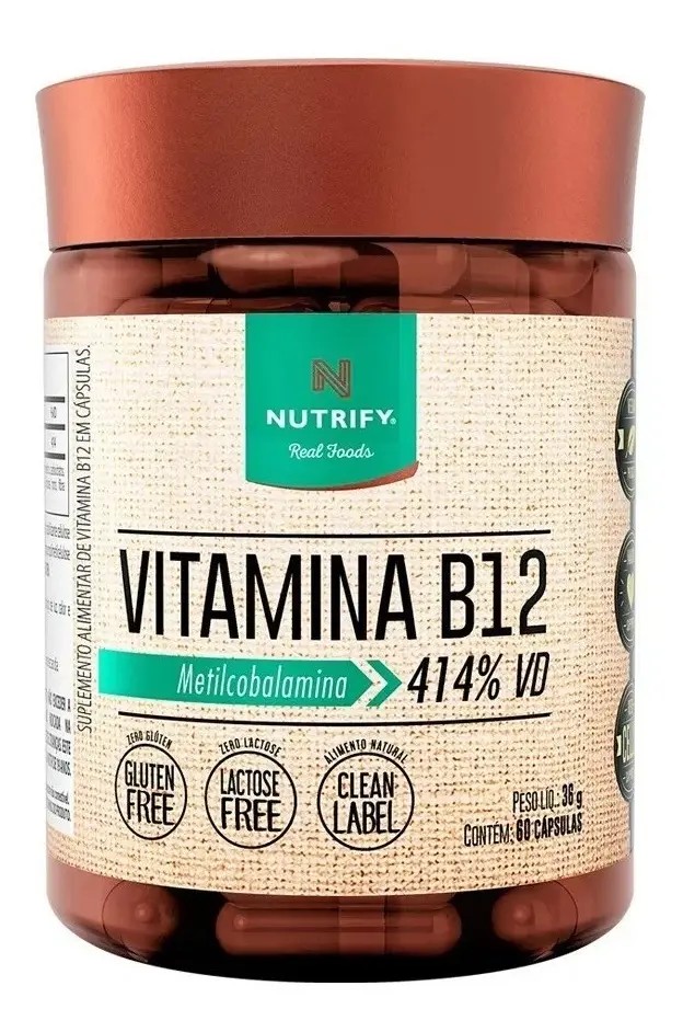 Vitamina B12 Metilcobalamina 60caps Nutrify