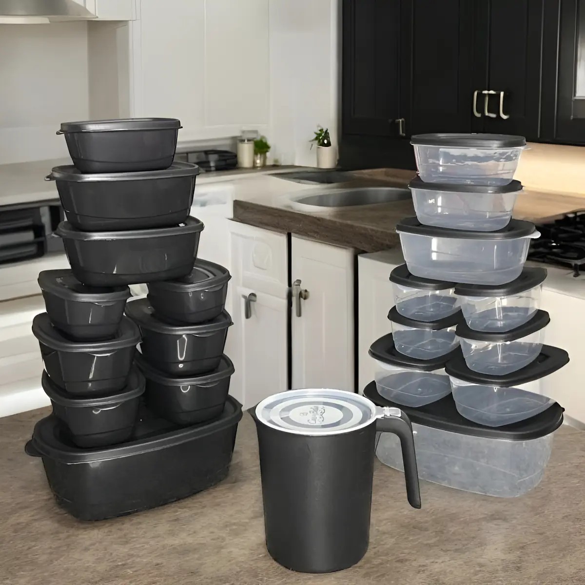 Super Kit 21 Peças Potes de Plástico BPA Free para Cozinha