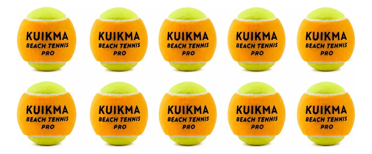 Kit 10 Bolas Kuikma Beach Tennis Decathlon Btb900 Stage2 Kiukma