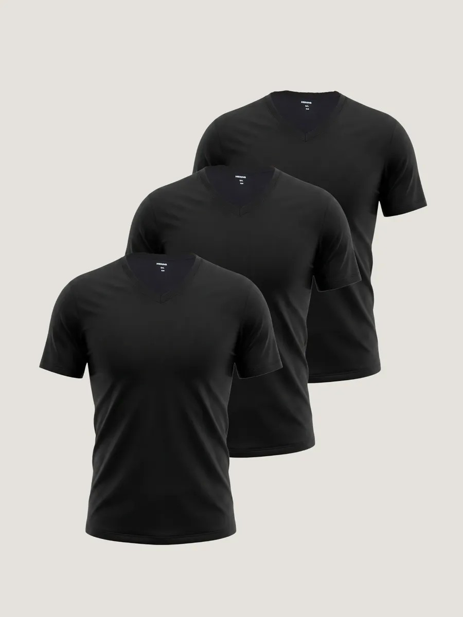 Kit 3 Camisetas Slim Gola V Hering