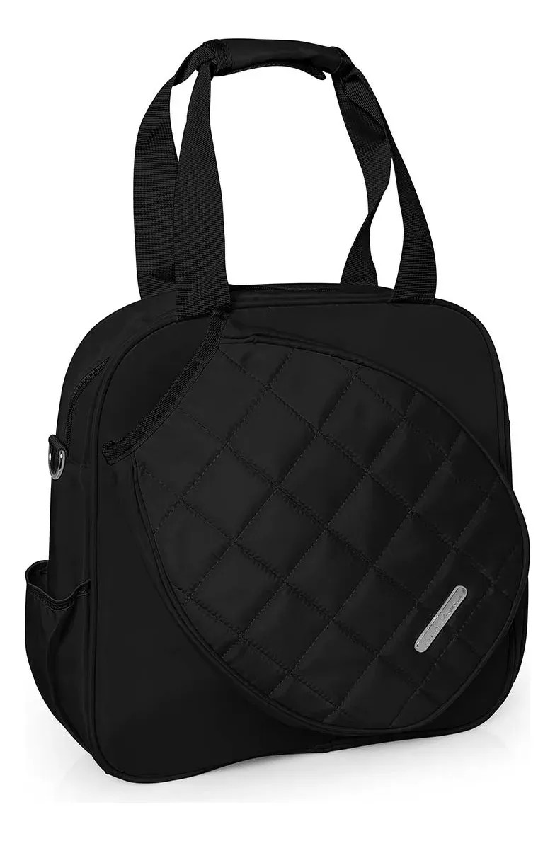 Bolsa Lateral Raqueteira Beach Tennis Preta Alma Genius