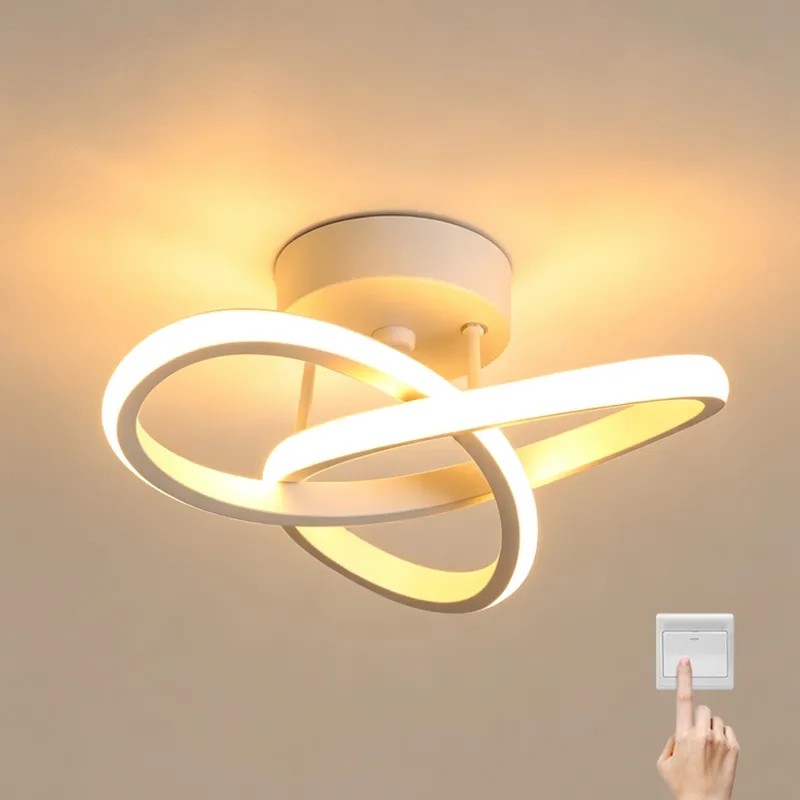 Luminária de Teto LED Pendente Lustre Moderna para Quarto e Sala
