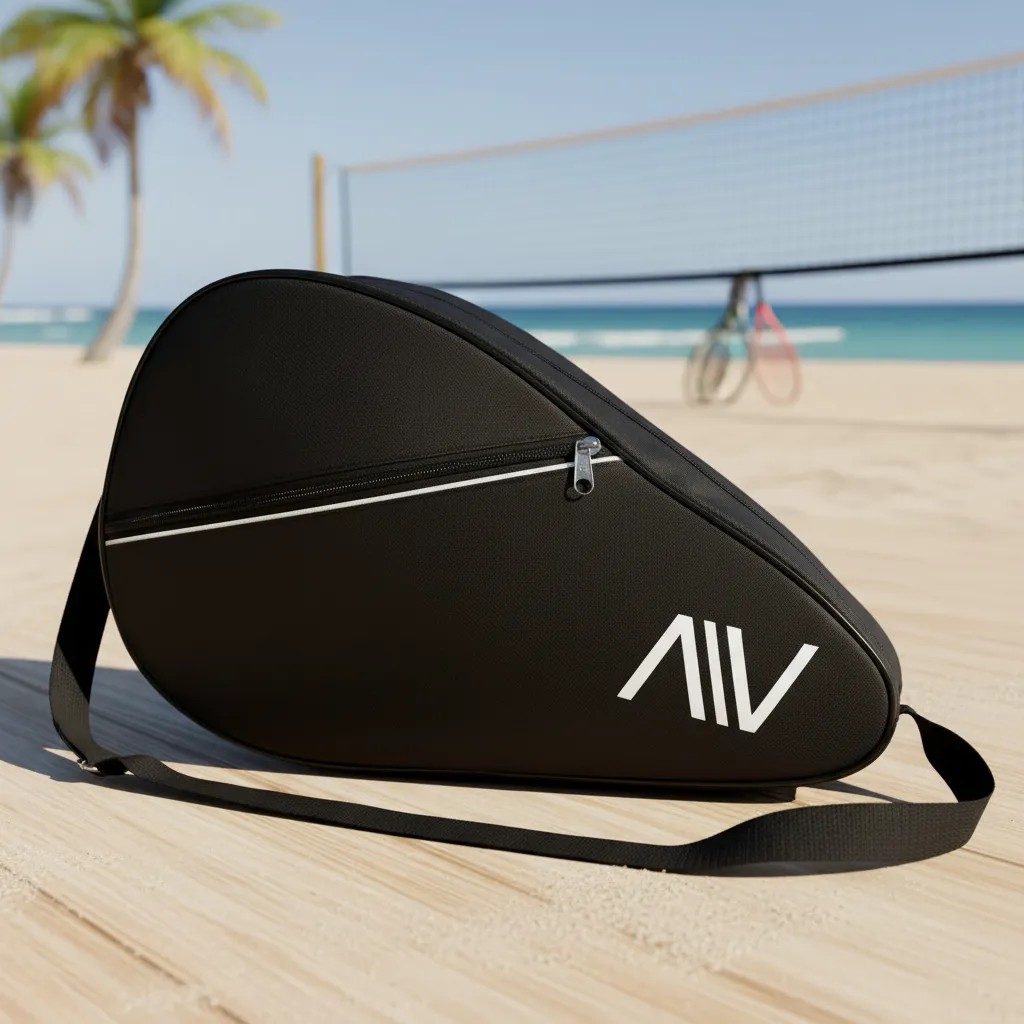 Raqueteira Capa 2 Raquetes De Beach Tennis E Pádel Com Bolso Preto