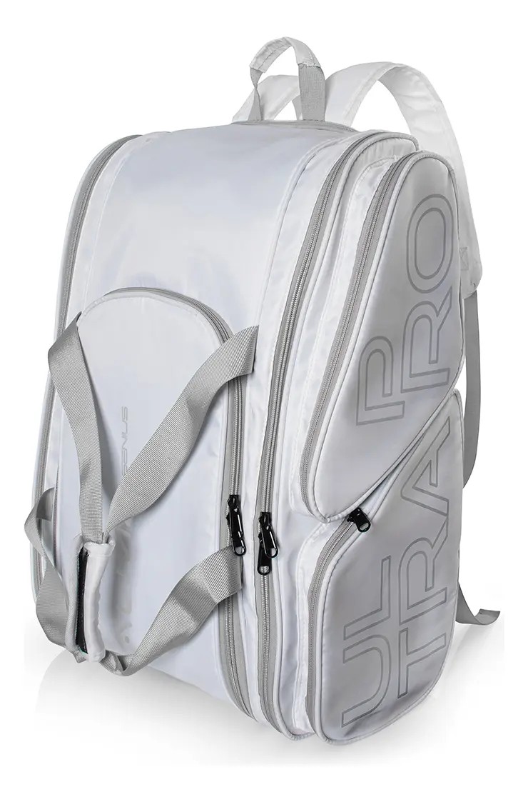 Raqueteira Beach Tennis Pro Branca 4 Raquetes Alma Genius