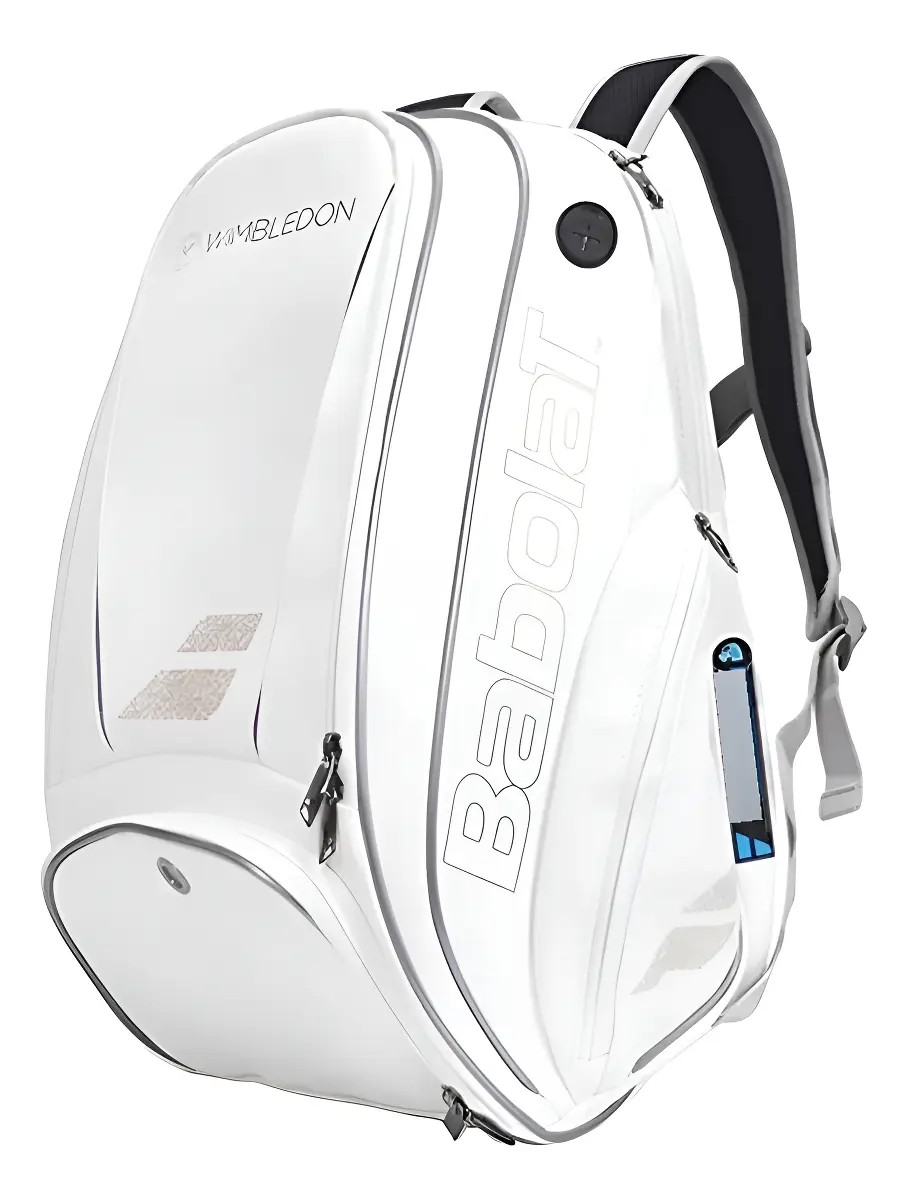 Mochila Raqueteira Babolat Pure Wimbledon Tênis Beach Padel Branco