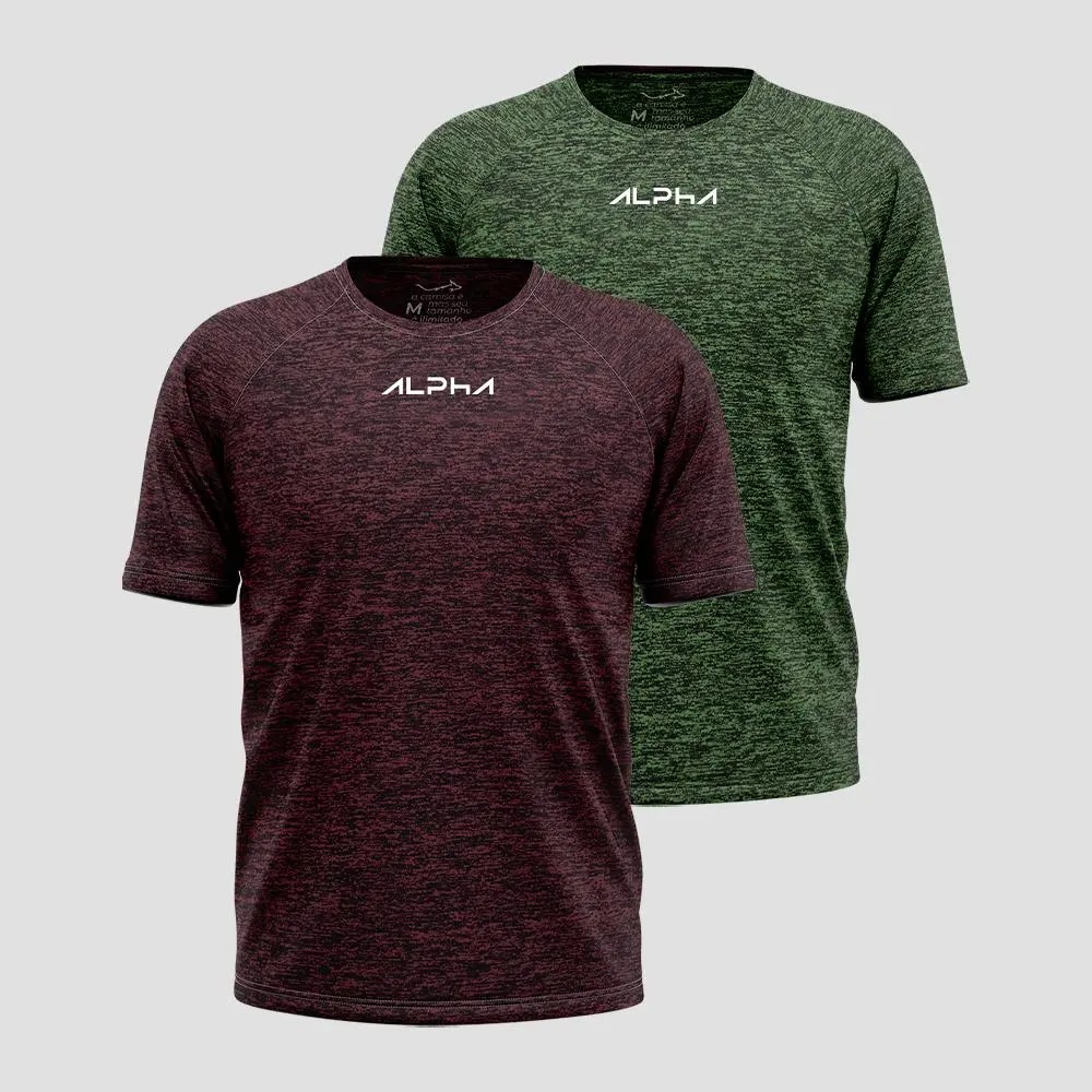 Kit com 2 Camisetas New Fluid Dry Alpha