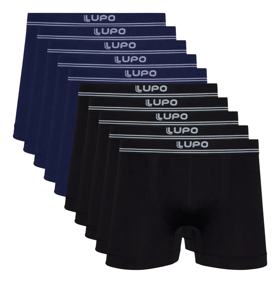 Kit 10 Cuecas Lupo Boxer Poliamida