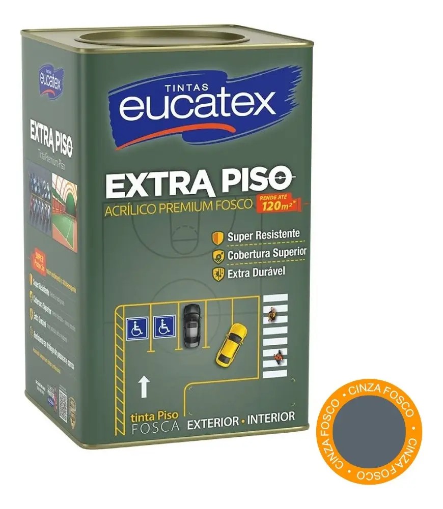 Tinta Acrílica Cinza Eucatex Extra Piso