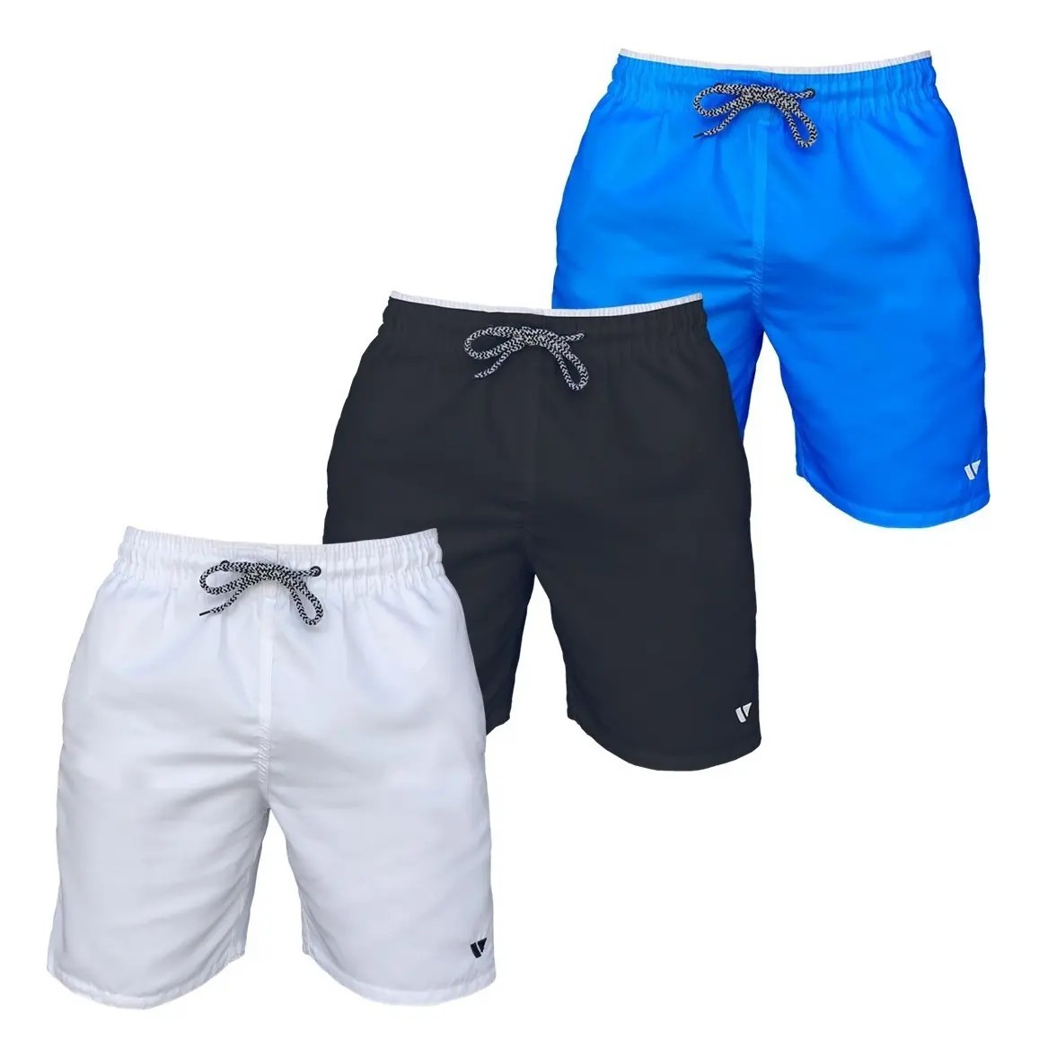 Kit 3 Bermudas Lisas Voker