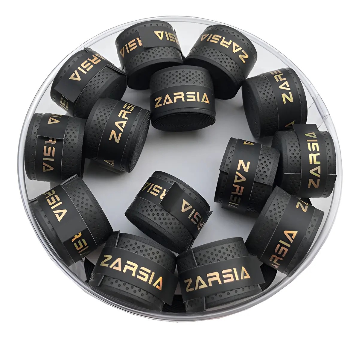 Kit 10 Overgrip Pegajoso Preto Zarsia Fita Grip Raquete Tênis Beach
