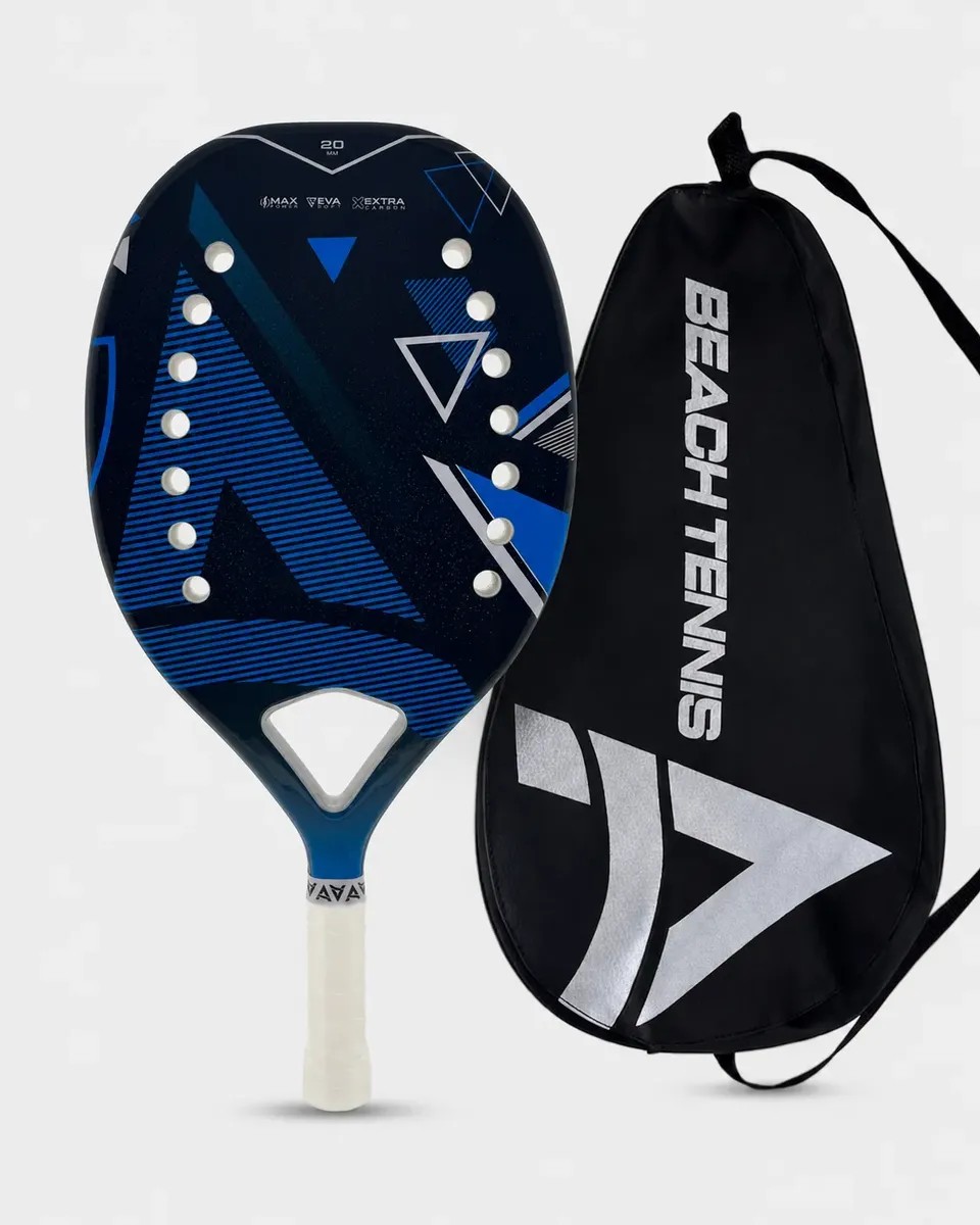 Raquete Beach Tennis Infantil Kids + Carbono 3k 06 Azul