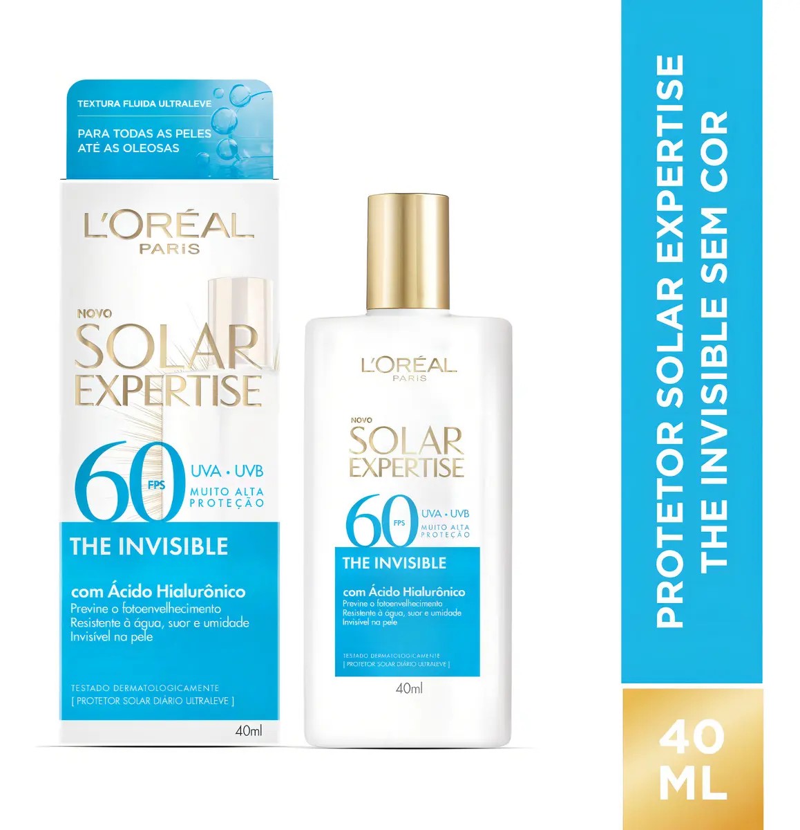 Protetor Solar Facial FPS 60 Sem Cor Solar Expertise L'Oréal Paris 40g