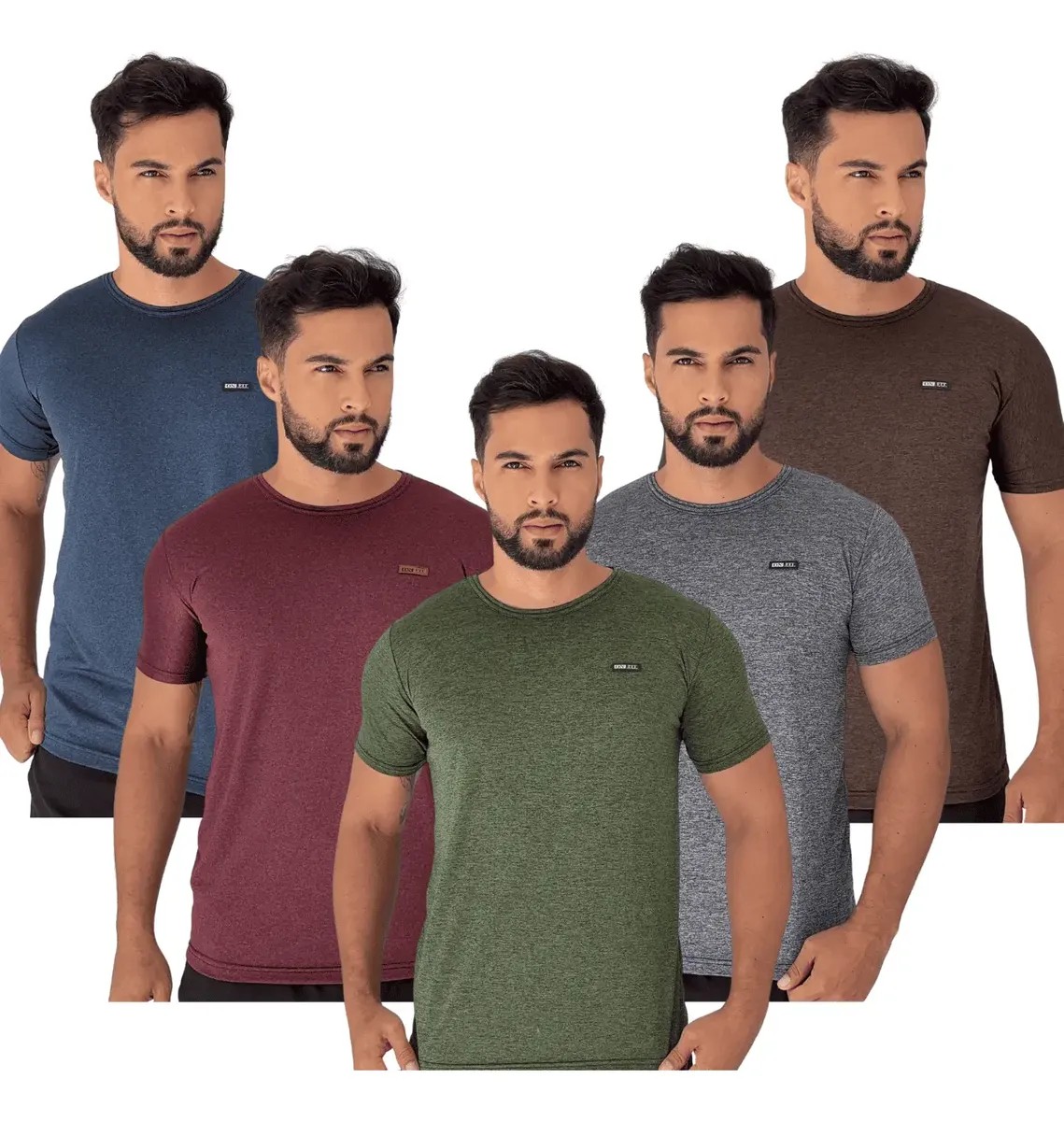 Kit 5 Camisetas Masculina Academia Dry Fit Malha Fria Treino