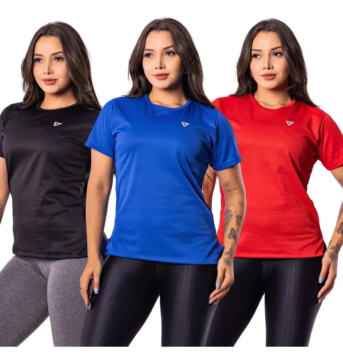 Kit 3 Blusas Mullet Tapa Bumbum Feminina Dry Fit Envio Já