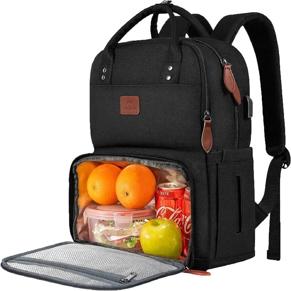 Mochila Térmica Com Bolsa Térmica Preta