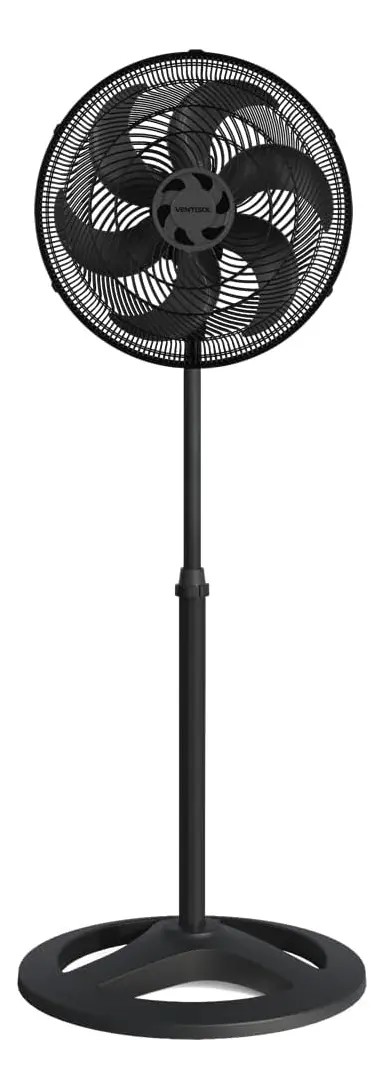 Ventilador De Coluna Turbo 6 Pás 40cm Preto Ventisol Diâmetro 40 Cm Frequência 80 Watts