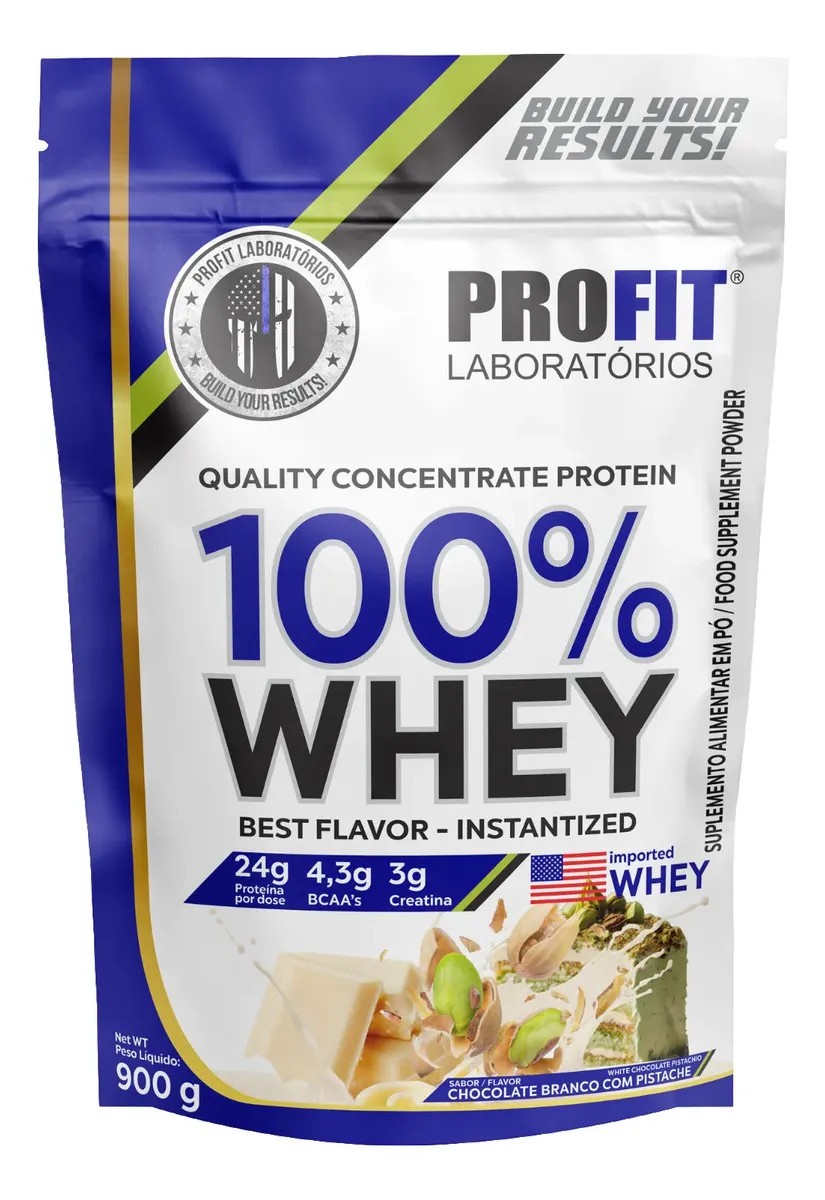 100% Whey - Isolado E Concentrado Refil 900g Profit