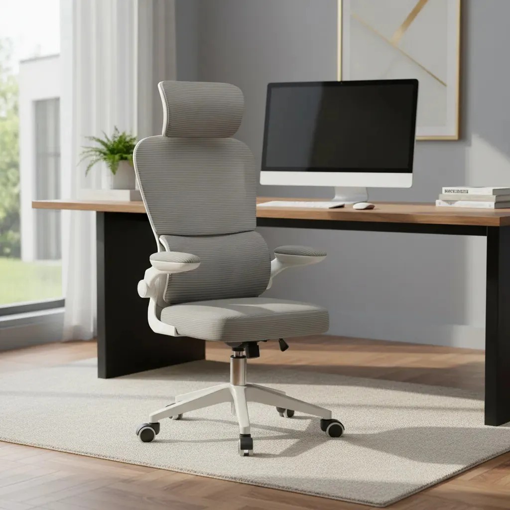 Cadeira Escritório Ergonômica Python Fly B07 Cinza