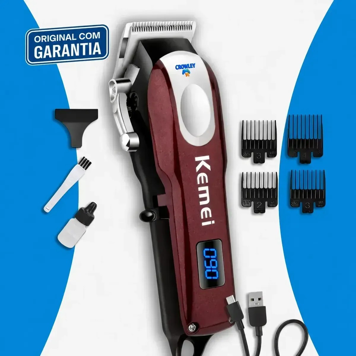 Máquina Profissional Para Cabelos Sem Fio Kemei Km-2606