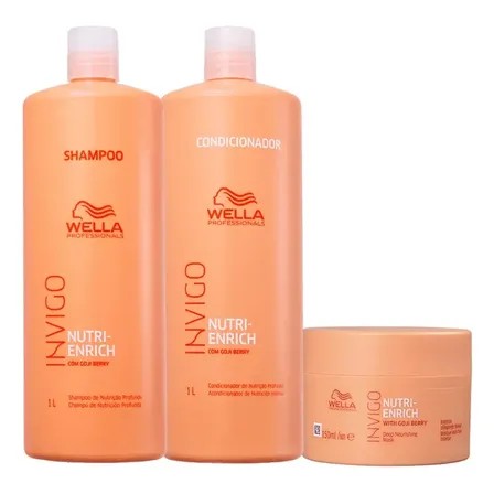 Wella Invigo Nutri Enrich Sh E Cond 1l, Máscara 150ml