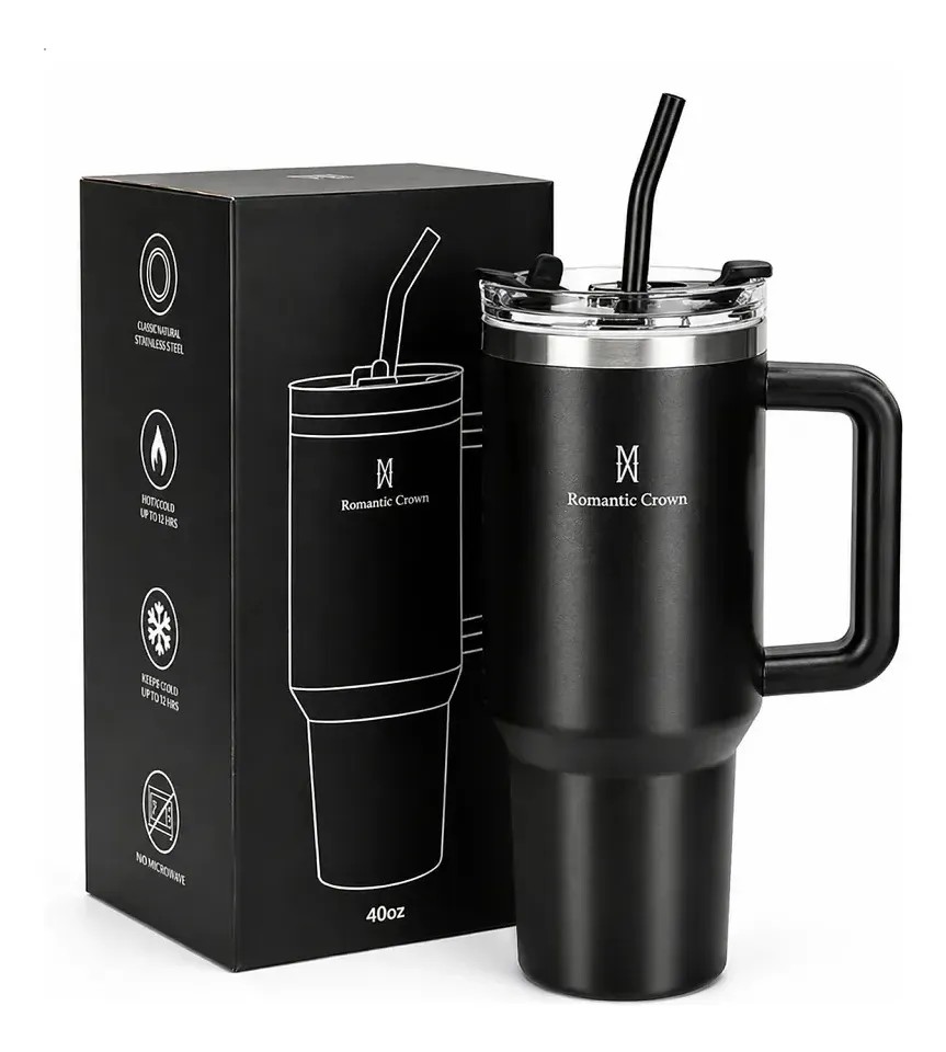 Copo Térmico Inox Gigante Stanley 1,2L com Tampa e Canudo