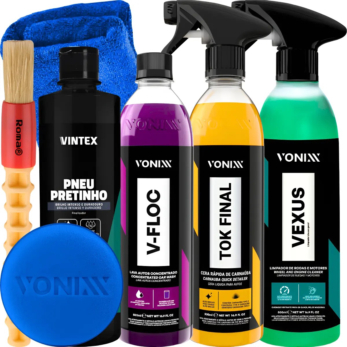 Kit Shampoo V-floc Cera Tok Final Vexus Vonixx Pretinho Vint