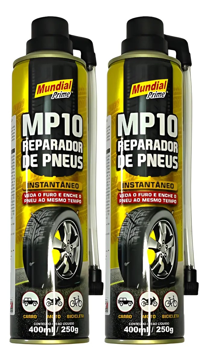 Spray Reparo De Pneu Carro Mundial Prime Amarelo/preto