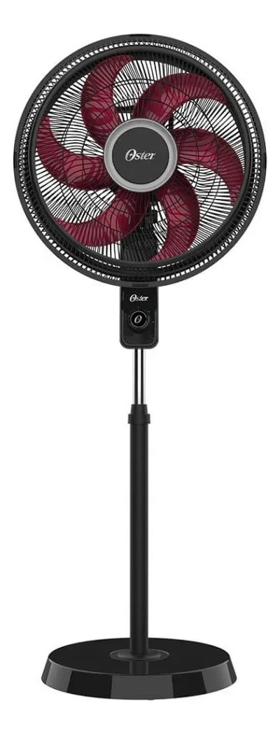Ventilador De Coluna Power Fresh Ovtr881 Oster Estrutura Preto Pás Vermelho