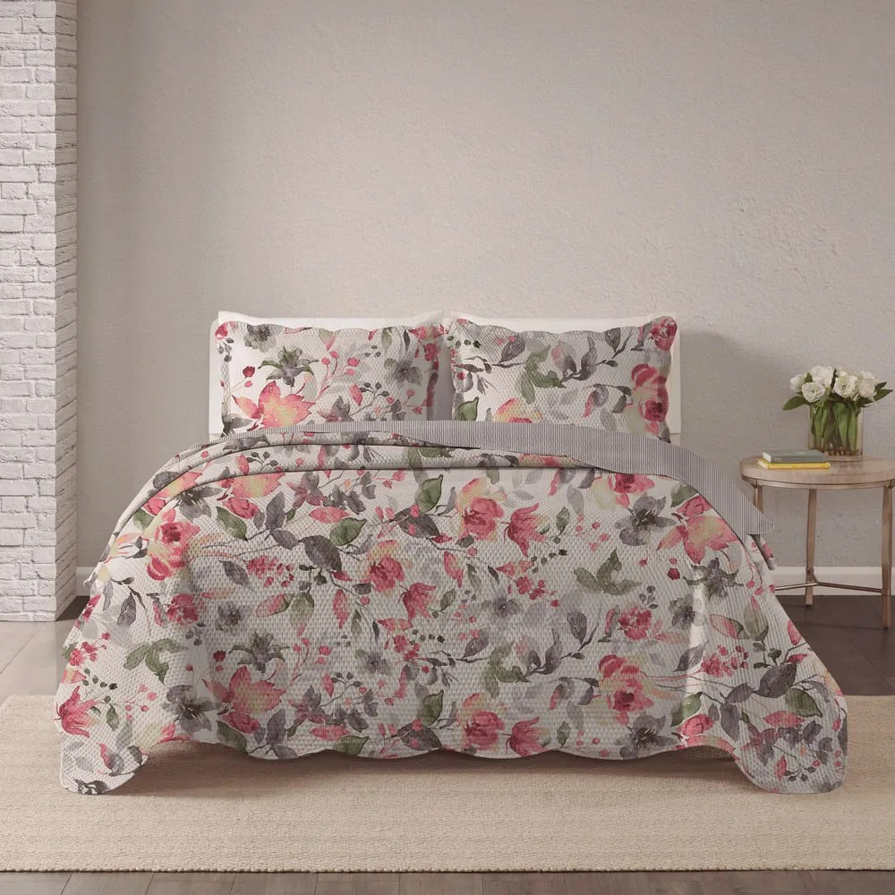 Kit Cobre Leito Colcha Cama Queen 240x260 Dupla Face (variações de cores disponíveis)