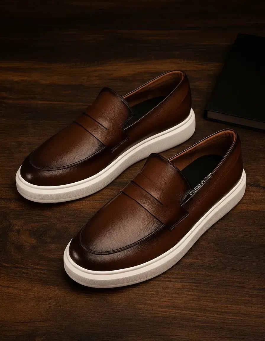 Sapato Loafer Mocassim Couro Comfort Luxo
