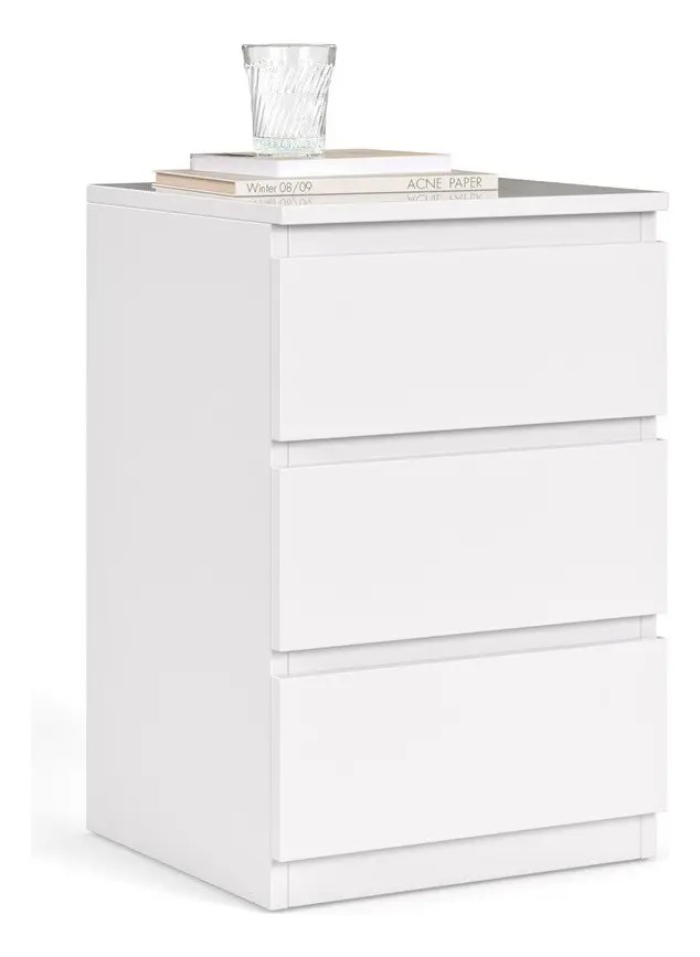 Mesa De Cabeceira Retrô Quarto Decoração 3 Gavetas