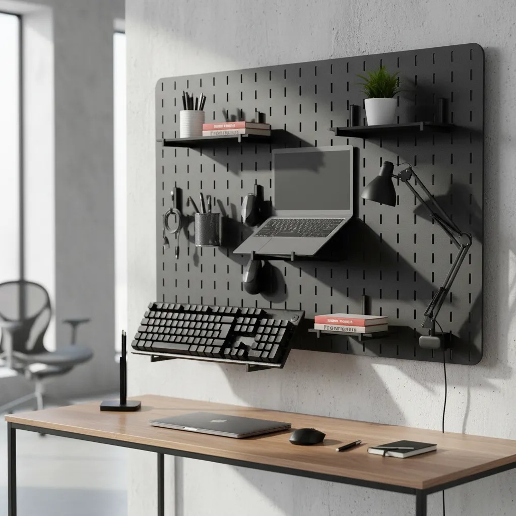 Painel Organizador Gamer Setup Quarto Escritório Pegboard G