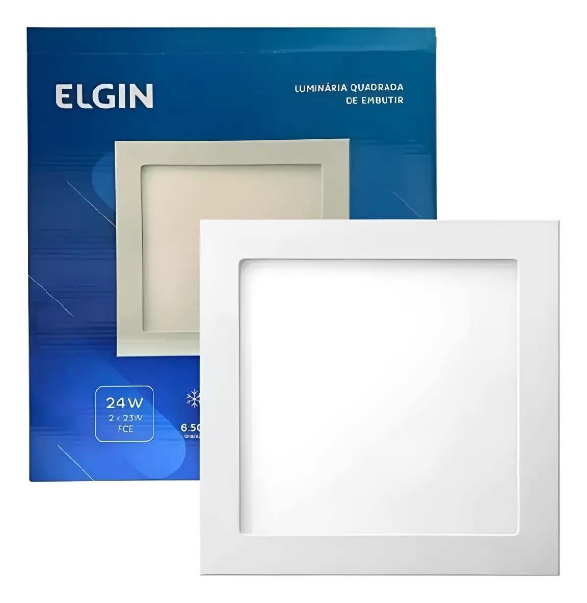 Plafon Elgin Painel Embutir 24w Branco-frio 6500k