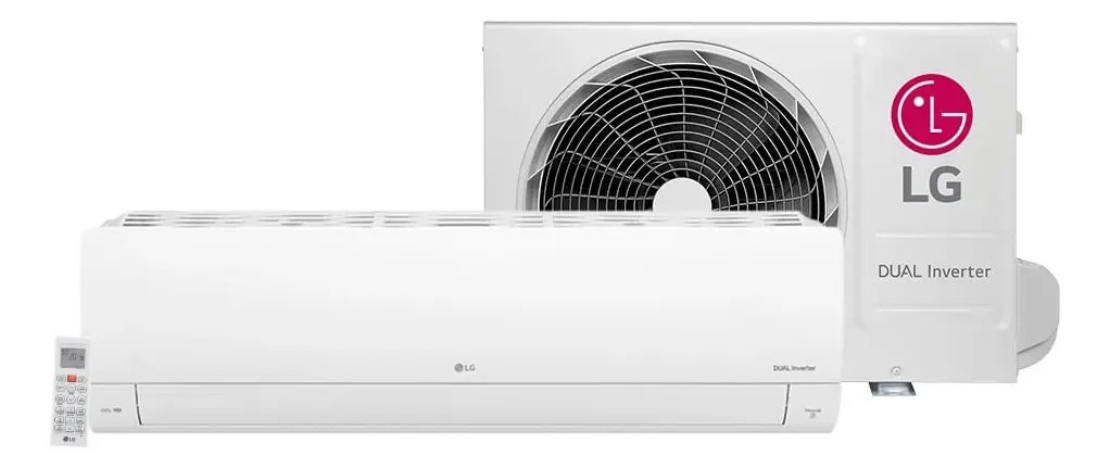 Split hi wall inverter LG dual compact R-32 12000 btu/h frio
